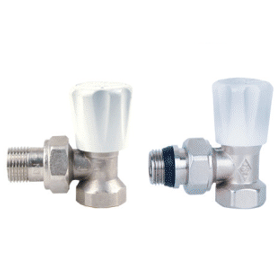 ANGLE RADIATOR VALVE ( IDEAL ) | (NICKEL PLATED)