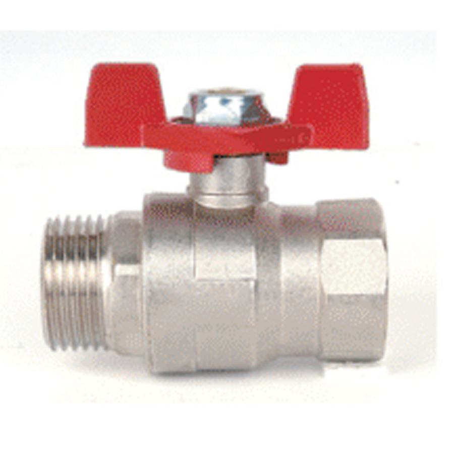 BUTTERFLY BALL VALVE FEMALE MALE