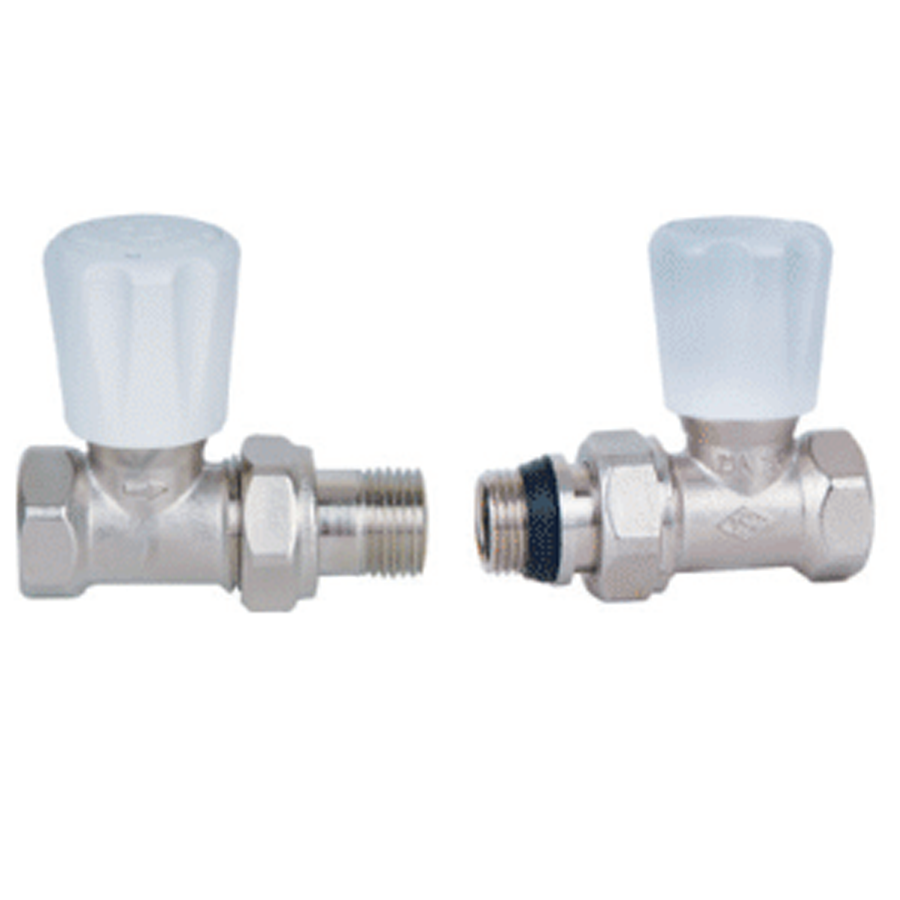 STRAIGHT RADIATOR VALVE ( CLASSIC ) | (NICKEL PLATED)