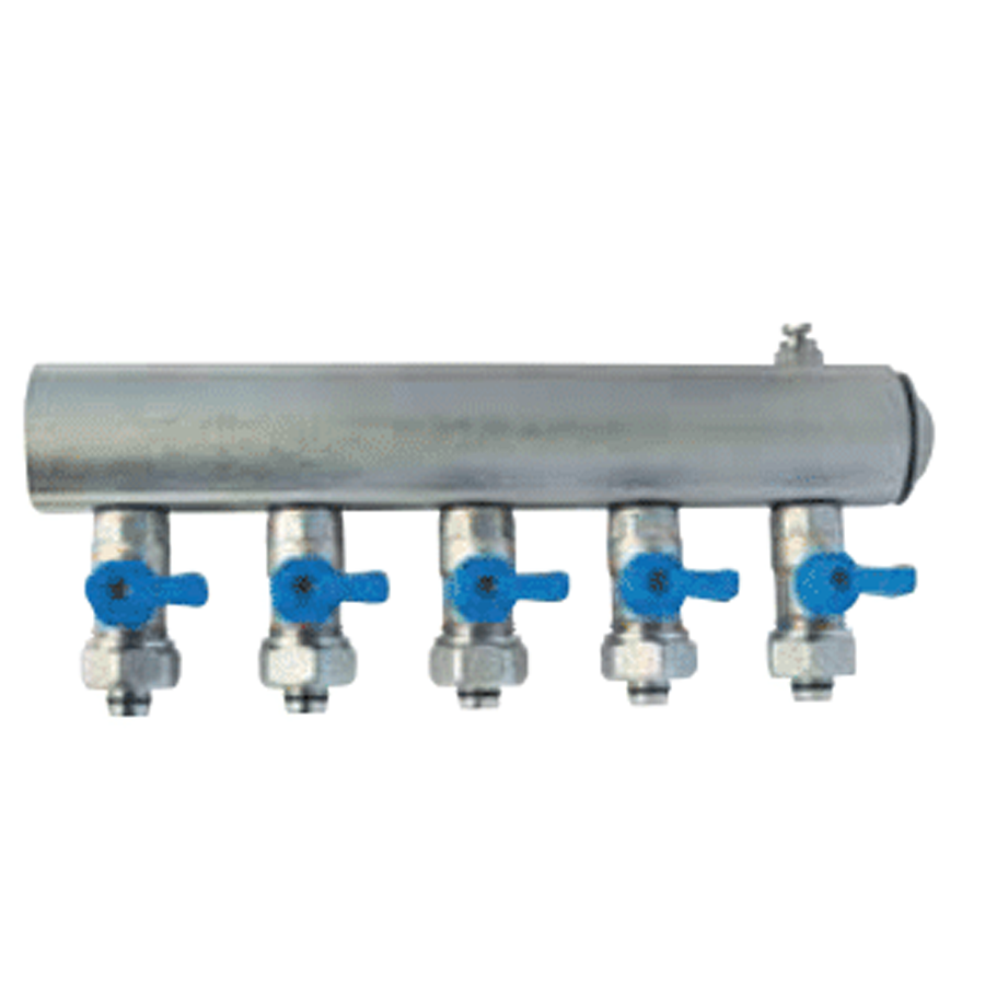 1 DISTRIBUTION MANIFOLD WITH MINI BALL VALVE ASSEMBLED / 16X2